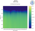 Time series of Baffin Bay Salinity vs depth